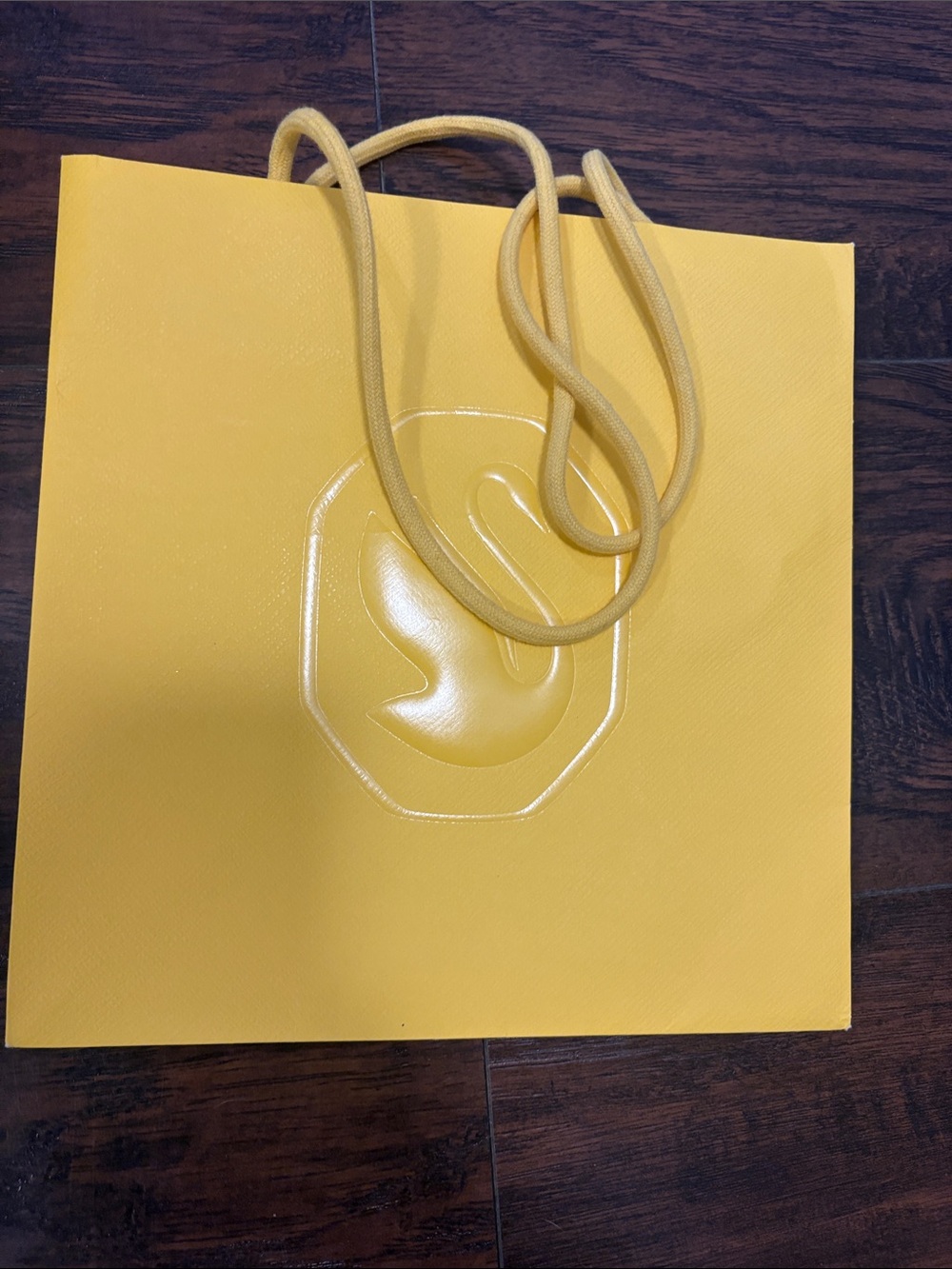 Swarovski Yellow Shopping Bag with Cord Handles